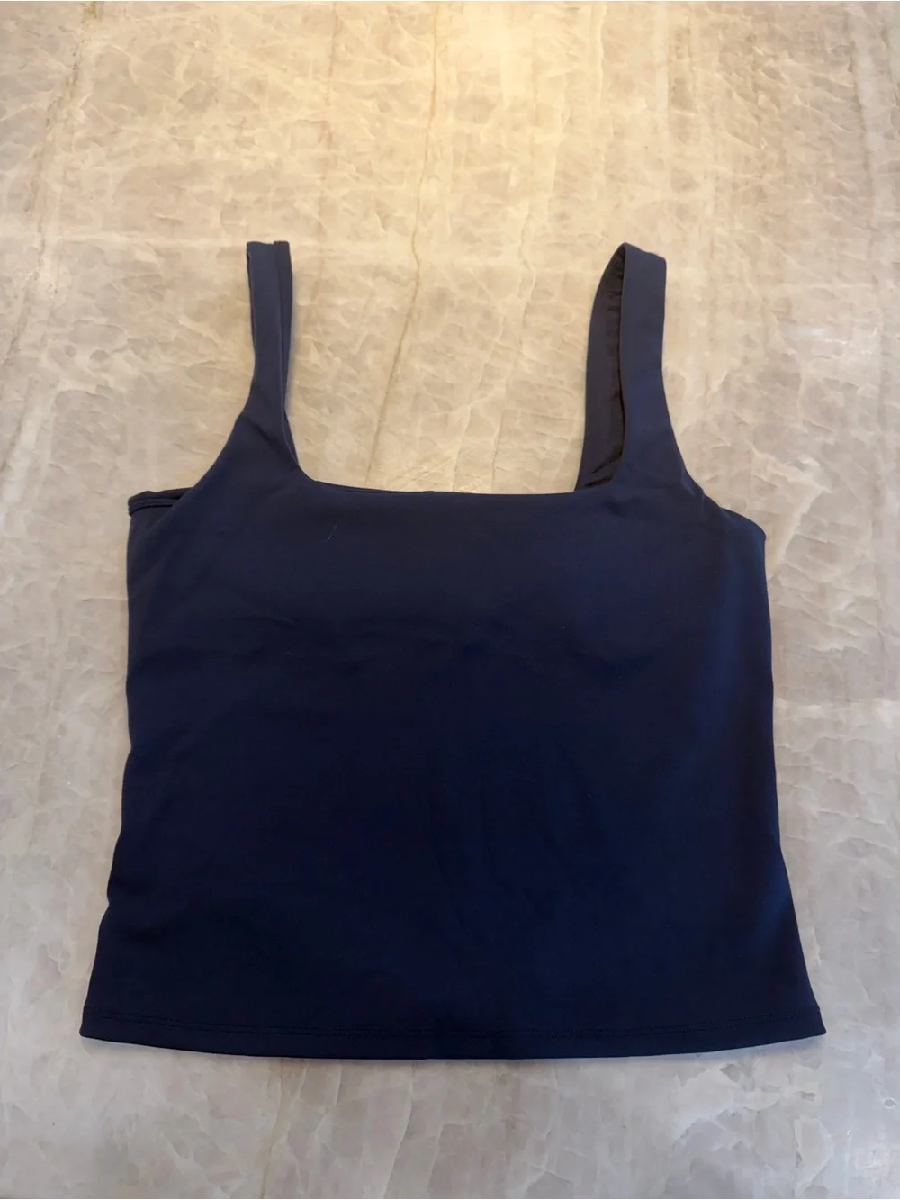 Lululemon Wunder Under Smooth Cover Tank, True Navy, size 6